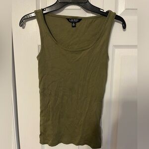 Ralph Lauren Green Fitted Sleeveless Tank Top